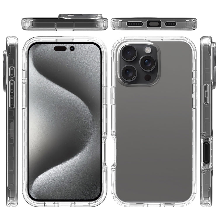 For iPhone 16 Pro Clear TPU Hybrid PC Shockproof Phone Case(Transparent) - iPhone 16 Pro Cases by buy2fix | Online Shopping UK | buy2fix