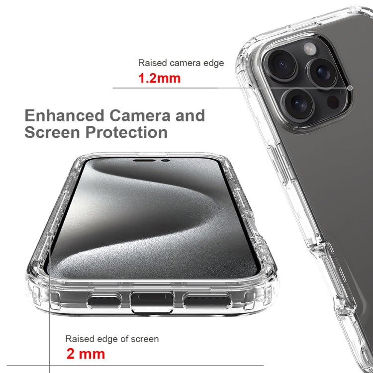 For iPhone 16 Pro Clear TPU Hybrid PC Shockproof Phone Case(Transparent) - iPhone 16 Pro Cases by buy2fix | Online Shopping UK | buy2fix