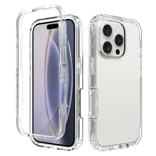 For iPhone 16 Pro Clear TPU Hybrid PC Shockproof Phone Case(Transparent) - iPhone 16 Pro Cases by buy2fix | Online Shopping UK | buy2fix