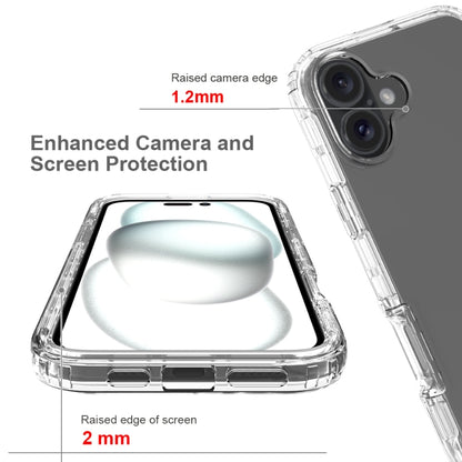 For iPhone 16 Plus Clear TPU Hybrid PC Shockproof Phone Case(Transparent) - iPhone 16 Plus Cases by buy2fix | Online Shopping UK | buy2fix