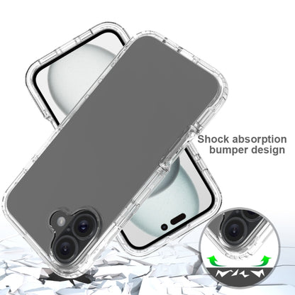 For iPhone 16 Plus Clear TPU Hybrid PC Shockproof Phone Case(Transparent) - iPhone 16 Plus Cases by buy2fix | Online Shopping UK | buy2fix
