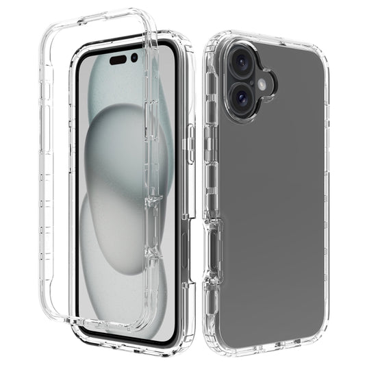 For iPhone 16 Plus Clear TPU Hybrid PC Shockproof Phone Case(Transparent) - iPhone 16 Plus Cases by buy2fix | Online Shopping UK | buy2fix