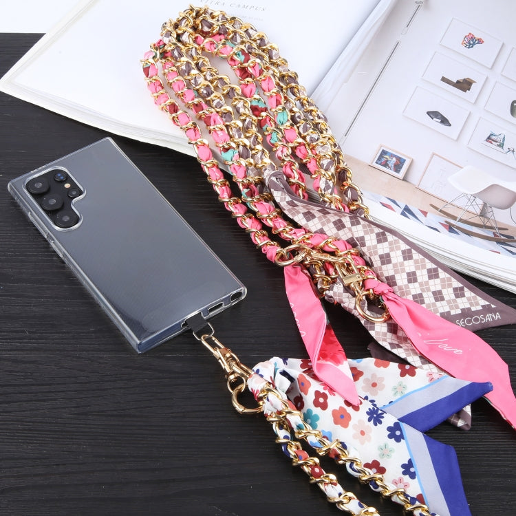 Mobile Phone Anti-lost Silk Scarf Full Coverage Long Lanyard(Rose Red) - Lanyards & Wrist Straps by buy2fix | Online Shopping UK | buy2fix