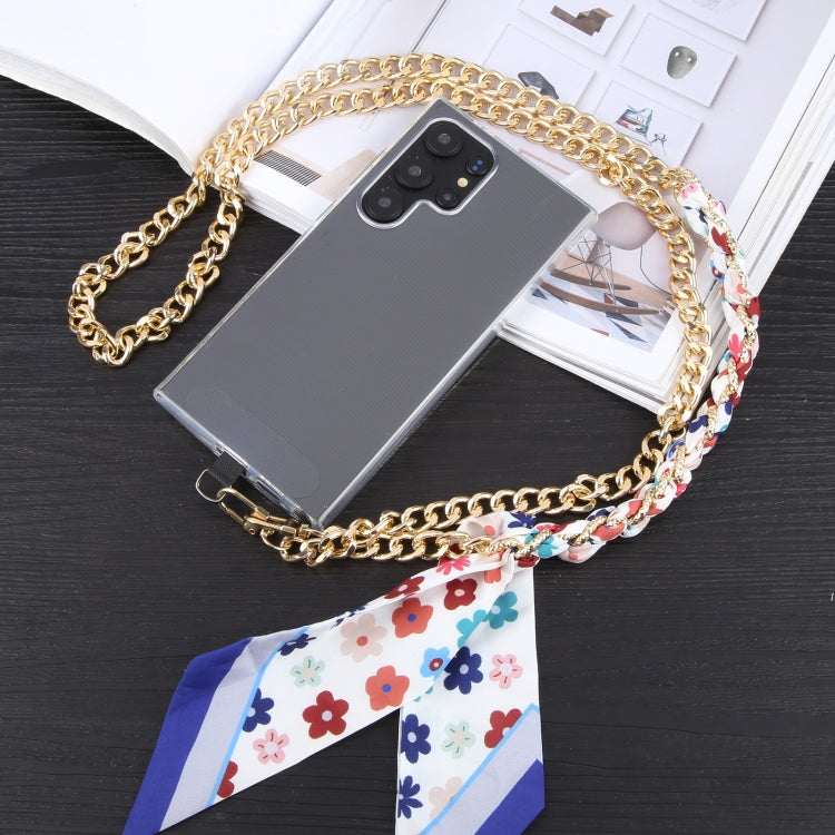 Mobile Phone Anti-lost Silk Scarf Half Pack Long Lanyard(Blue) - Lanyards & Wrist Straps by buy2fix | Online Shopping UK | buy2fix