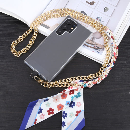 Mobile Phone Anti-lost Silk Scarf Half Pack Long Lanyard(Blue) - Lanyards & Wrist Straps by buy2fix | Online Shopping UK | buy2fix