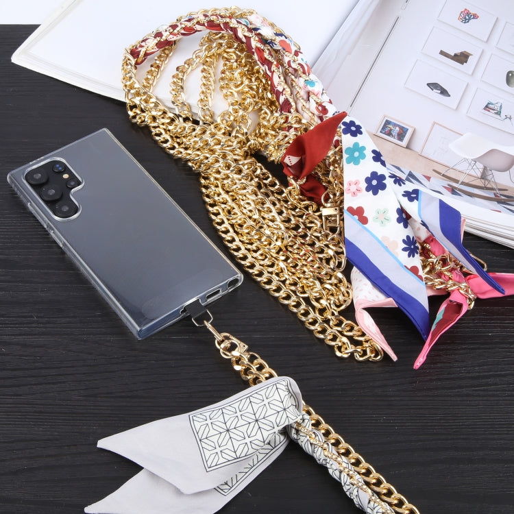 Mobile Phone Anti-lost Silk Scarf Half Pack Long Lanyard(Pink) - Lanyards & Wrist Straps by buy2fix | Online Shopping UK | buy2fix