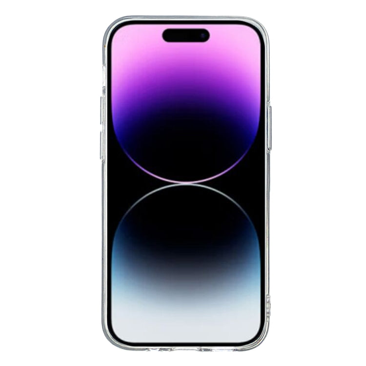 For iPhone 16 Pro Max Colored Drawing Pattern Transparent TPU Phone Case(Pink Floral) by buy2fix