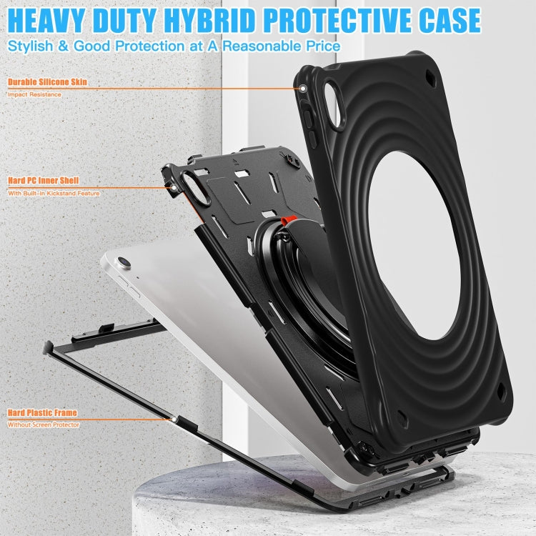 For iPad 2025 / 2022 Rotation Handle Holder Silicone Hybrid PC Tablet Case(Black) - iPad 2025 / 2022 Cases by buy2fix | Online Shopping UK | buy2fix
