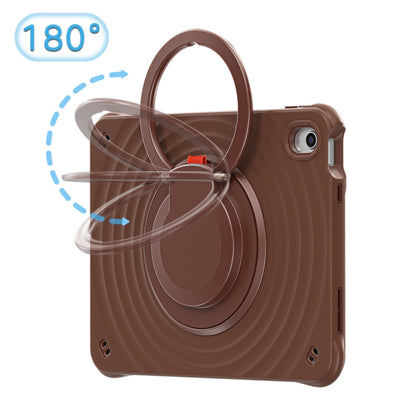 For iPad 2025 / 2022 Rotation Handle Holder Silicone Hybrid PC Tablet Case(Chocolate) - iPad 2025 / 2022 Cases by buy2fix | Online Shopping UK | buy2fix