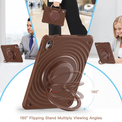 For iPad 2025 / 2022 Rotation Handle Holder Silicone Hybrid PC Tablet Case(Chocolate) - iPad 2025 / 2022 Cases by buy2fix | Online Shopping UK | buy2fix