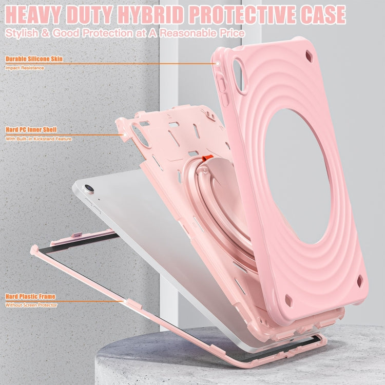 For iPad 2025 / 2022 Rotation Handle Holder Silicone Hybrid PC Tablet Case(Pink) - iPad 2025 / 2022 Cases by buy2fix | Online Shopping UK | buy2fix