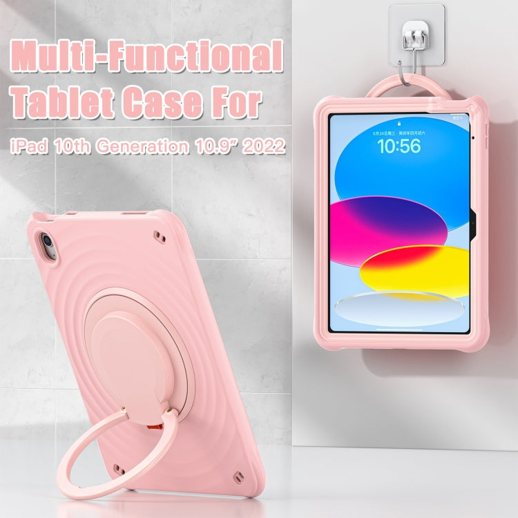 For iPad 2025 / 2022 Rotation Handle Holder Silicone Hybrid PC Tablet Case(Pink) - iPad 2025 / 2022 Cases by buy2fix | Online Shopping UK | buy2fix