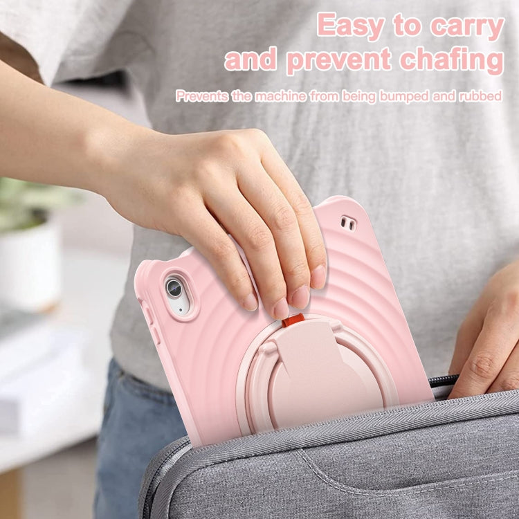 For iPad 2025 / 2022 Rotation Handle Holder Silicone Hybrid PC Tablet Case(Pink) - iPad 2025 / 2022 Cases by buy2fix | Online Shopping UK | buy2fix