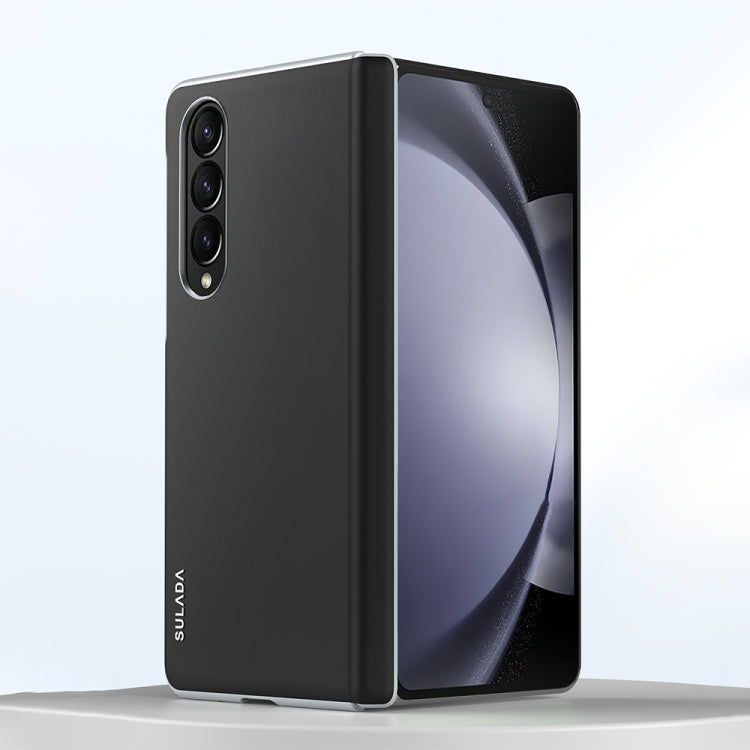 For Samsung Galaxy Z Fold4 SULADA Skin Feel Liquid Leather Shockproof Phone Case(Black) - Galaxy Z Fold4 5G Cases by SULADA | Online Shopping UK | buy2fix