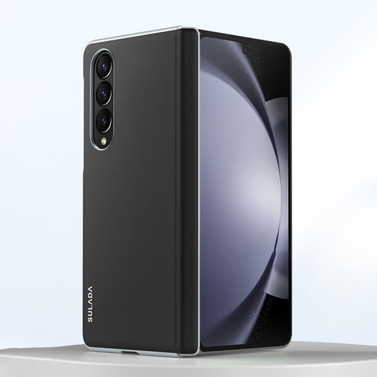 For Samsung Galaxy Z Fold4 SULADA Skin Feel Liquid Leather Shockproof Phone Case(Black) - Galaxy Z Fold4 5G Cases by SULADA | Online Shopping UK | buy2fix