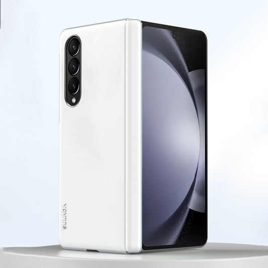 For Samsung Galaxy Z Fold4 SULADA Skin Feel Liquid Leather Shockproof Phone Case(White) - Galaxy Z Fold4 5G Cases by SULADA | Online Shopping UK | buy2fix