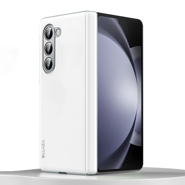 For Samsung Galaxy Z Fold5 SULADA Skin Feel Liquid Leather Shockproof Phone Case(White) - Galaxy Z Fold5 Cases by SULADA | Online Shopping UK | buy2fix