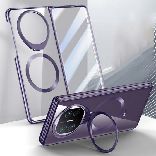 For Huawei Mate X5 Integrated MagSafe Metal Lens Holder PC Electroplating Phone Case(Purple) - Huawei Cases by buy2fix | Online Shopping UK | buy2fix