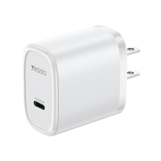 Yesido YC11U 20W PD USB-C / Type-C Fast Charging Charger, Specification:US Plug(White)