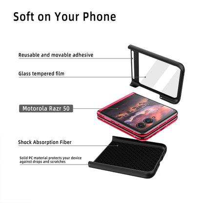 For Motorola Razr 50 Skin Feel Oil Spray Integrated PC Phone Case(Purple) by buy2fix