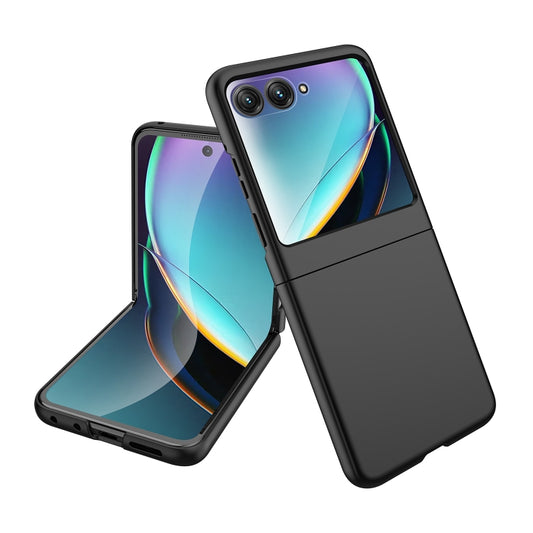 For Motorola Razr 50 Skin Feel Oil Spray Integrated PC Phone Case(Black) by buy2fix