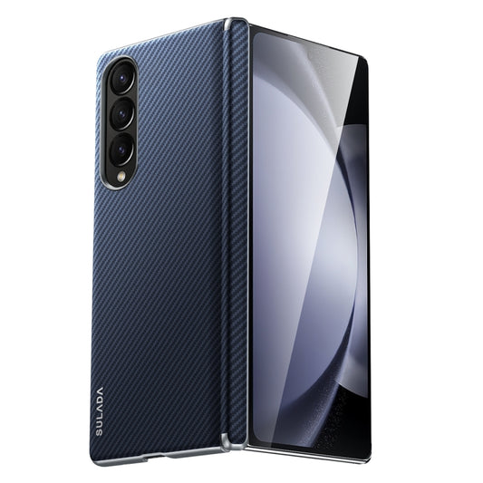 For Samsung Galaxy Z Fold4 SULADA 600D Kevlar Texture PC Shockproof Phone Case(Blue) - Galaxy Z Fold4 5G Cases by SULADA | Online Shopping UK | buy2fix