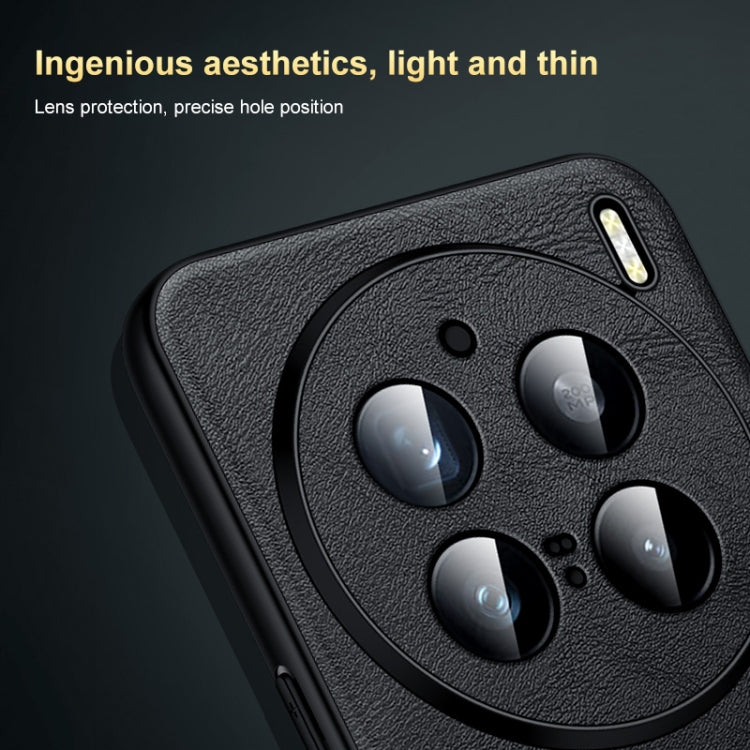 For vivo X100 SULADA Shockproof TPU + Handmade Leather Phone Case(Red) by SULADA