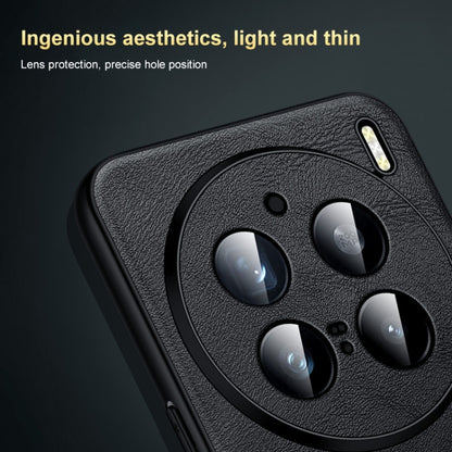 For vivo X100 SULADA Shockproof TPU + Handmade Leather Phone Case(Red) by SULADA