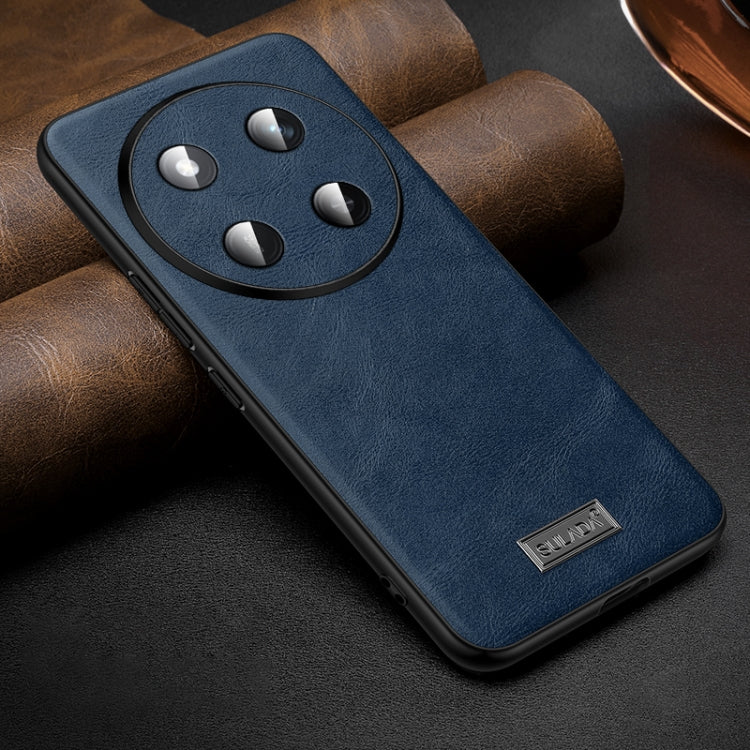 For Honor X60 Pro SULADA Shockproof TPU Hybrid Handmade Leather Phone Case(Blue) - Honor Cases by SULADA | Online Shopping UK | buy2fix