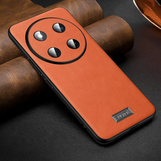 For Honor X60 Pro SULADA Shockproof TPU Hybrid Handmade Leather Phone Case(Orange) - Honor Cases by SULADA | Online Shopping UK | buy2fix