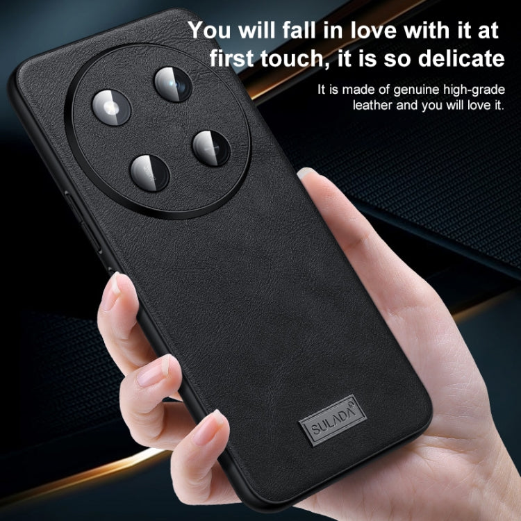 For Honor 200 Pro SULADA Shockproof TPU Hybrid Handmade Leather Phone Case(Brown) - Honor Cases by SULADA | Online Shopping UK | buy2fix
