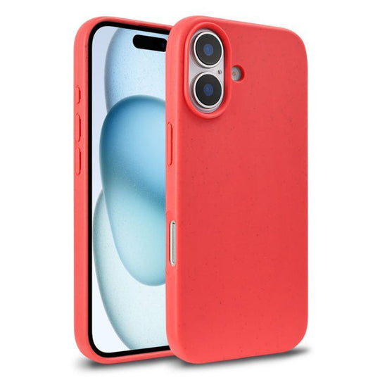 For iPhone 18 Wheat Straw TPU Phone Case(Red)