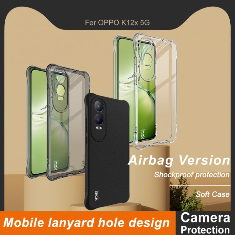 For OnePlus Nord CE4 Lite imak Shockproof Airbag TPU Phone Case(Matte Black) - Nord CE4 Lite Cases by imak | Online Shopping UK | buy2fix