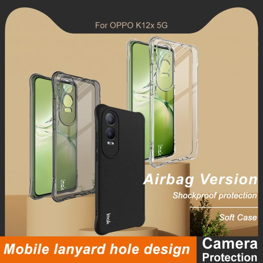 For OnePlus Nord CE4 Lite imak Shockproof Airbag TPU Phone Case(Matte Black) - Nord CE4 Lite Cases by imak | Online Shopping UK | buy2fix