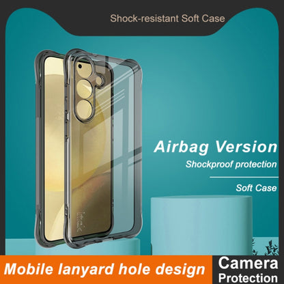 For Samsung Galaxy S25 5G imak Shockproof Airbag TPU Phone Case(Transparent Black) by imak
