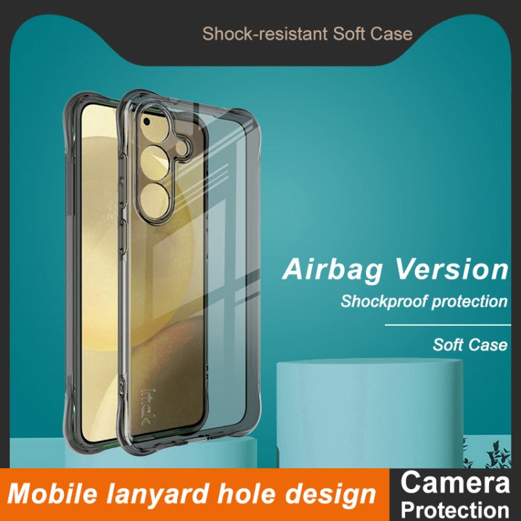 For Samsung Galaxy S25+ 5G imak Shockproof Airbag TPU Phone Case(Transparent Black) by imak