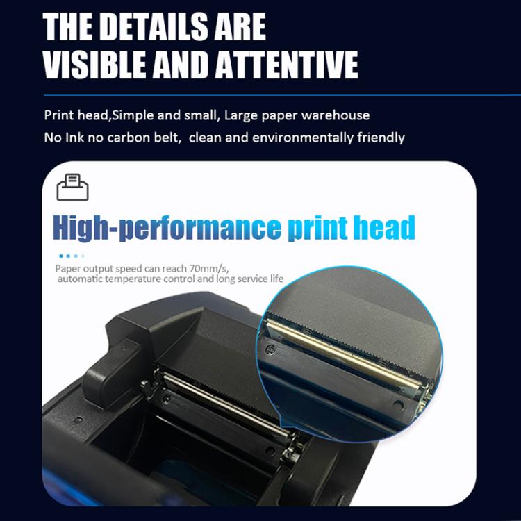 POS-5890U 58mm USB+Bluetooth Thermal Receipt Printer(EU Plug) by buy2fix