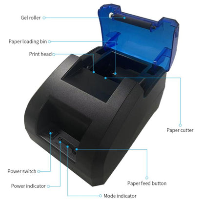 POS-5890U 58mm USB+Bluetooth Thermal Receipt Printer(US Plug) by buy2fix