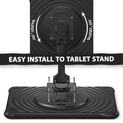 For iPad 10.2 2021 / 2020 / 2019 Holder Silicone Hybrid PC Tablet Case(Black) - iPad 10.2 Cases by buy2fix | Online Shopping UK | buy2fix