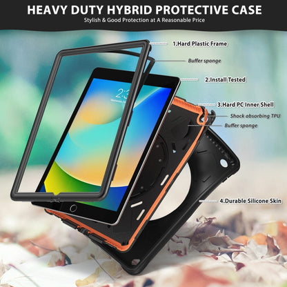 For iPad 10.2 2021 / 2020 / 2019 Holder Silicone Hybrid PC Tablet Case(Black) - iPad 10.2 Cases by buy2fix | Online Shopping UK | buy2fix