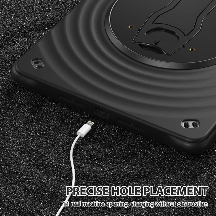 For iPad 10.2 2021 / 2020 / 2019 Holder Silicone Hybrid PC Tablet Case(Black) - iPad 10.2 Cases by buy2fix | Online Shopping UK | buy2fix