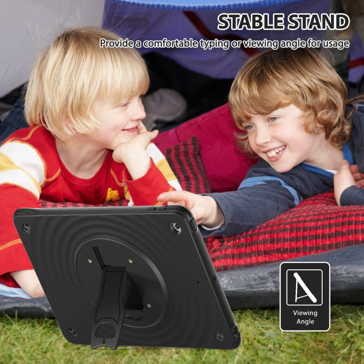 For iPad 10.2 2021 / 2020 / 2019 Holder Silicone Hybrid PC Tablet Case(Black) - iPad 10.2 Cases by buy2fix | Online Shopping UK | buy2fix