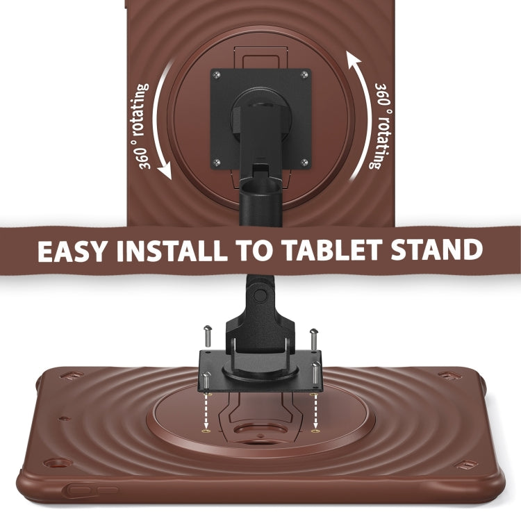 For iPad 10.2 2021 / 2020 / 2019 Holder Silicone Hybrid PC Tablet Case(Chocolate) - iPad 10.2 Cases by buy2fix | Online Shopping UK | buy2fix