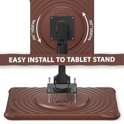 For iPad 10.2 2021 / 2020 / 2019 Holder Silicone Hybrid PC Tablet Case(Chocolate) - iPad 10.2 Cases by buy2fix | Online Shopping UK | buy2fix