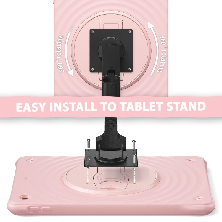 For iPad 10.2 2021 / 2020 / 2019 Holder Silicone Hybrid PC Tablet Case(Pink) - iPad 10.2 Cases by buy2fix | Online Shopping UK | buy2fix