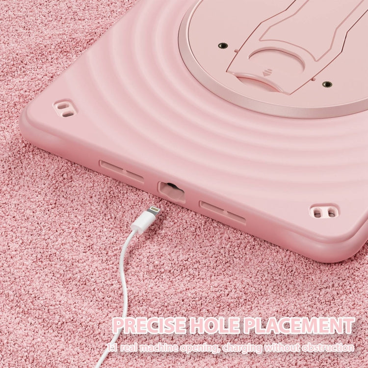 For iPad 10.2 2021 / 2020 / 2019 Holder Silicone Hybrid PC Tablet Case(Pink) - iPad 10.2 Cases by buy2fix | Online Shopping UK | buy2fix