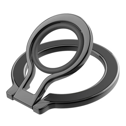 360 Rotations MagSafe Magnetic Finger Ring with Phone Holder(Black) - Ring Holder by buy2fix | Online Shopping UK | buy2fix