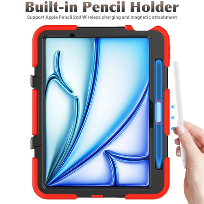 For iPad Air 11 2025 / 2024 Colorful Silicone Heavy Duty Hybrid PC Tablet Case(Red) - iPad Air 11 2025 / 2024 Cases by buy2fix | Online Shopping UK | buy2fix