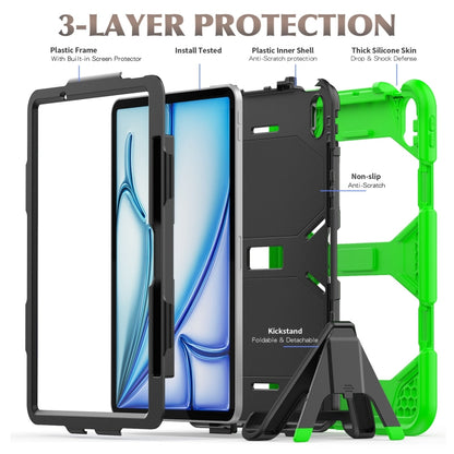 For iPad Air 11 2025 / 2024 Colorful Silicone Heavy Duty Hybrid PC Tablet Case(Green) - iPad Air 11 2025 / 2024 Cases by buy2fix | Online Shopping UK | buy2fix