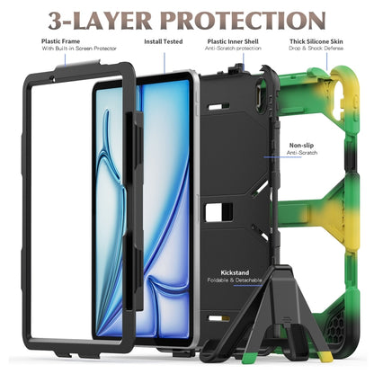 For iPad Air 11 2025 / 2024 Colorful Silicone Heavy Duty Hybrid PC Tablet Case(Camouflage) - iPad Air 11 2025 / 2024 Cases by buy2fix | Online Shopping UK | buy2fix